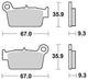 Trw remblokken mcb 739 brake pads sinter mcb 739 si