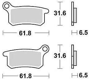 Trw bremsbelag mcb 740 brake pads sinter mcb 740 si