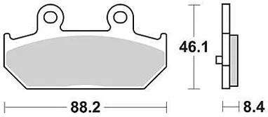 Trw bremsbelag mcb 751 brake pads organ. mcb 751