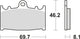 Trw remblokken mcb 602 brake pads sinter mcb 602 trq