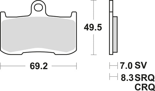 Trw bremsbelag mcb 737 brake pads sinter mcb 737 trq