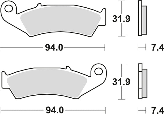 Trw bremsbelag mcb 574 brake pads sinter mcb 574 rsi