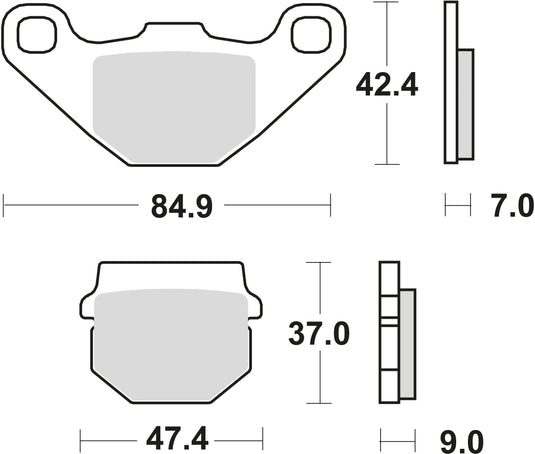 Trw bremsbelag mcb 519 brake pads organ. mcb519ec