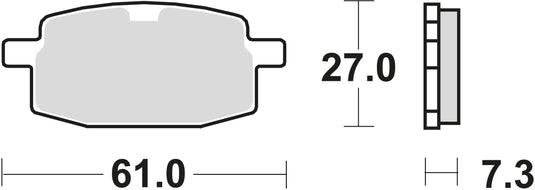 Trw bremsbelag mcb 590 brake pads organ. mcb590ec