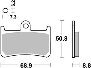 Trw bremsbelag mcb 611 brake pads sinter mcb611srm
