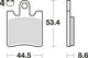 Trw remblokken mcb 706 brake pads sinter mcb 706 sv