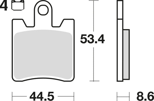 Trw bremsbelag mcb 706 brake pads sinter mcb706srm