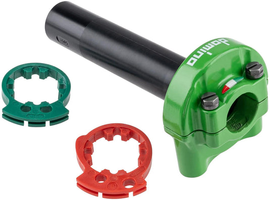 Domino gasdraaigreep armatuur xm2 throttle grips alu green 2-train xm2