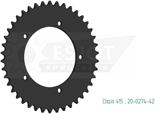 Esjot kettenrad 0274 chain wheel 415 42z steel black