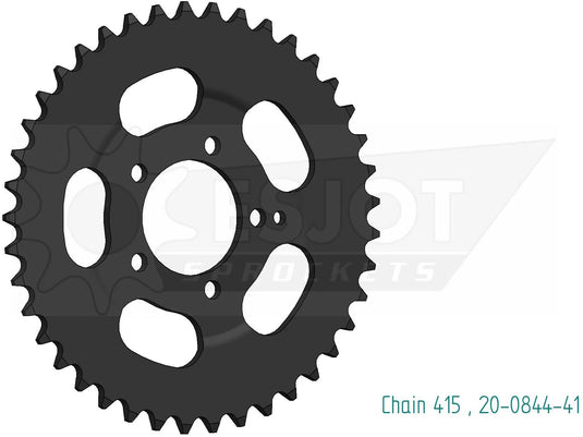 Esjot kettenrad 0844 chain wheel 415 41z steel black