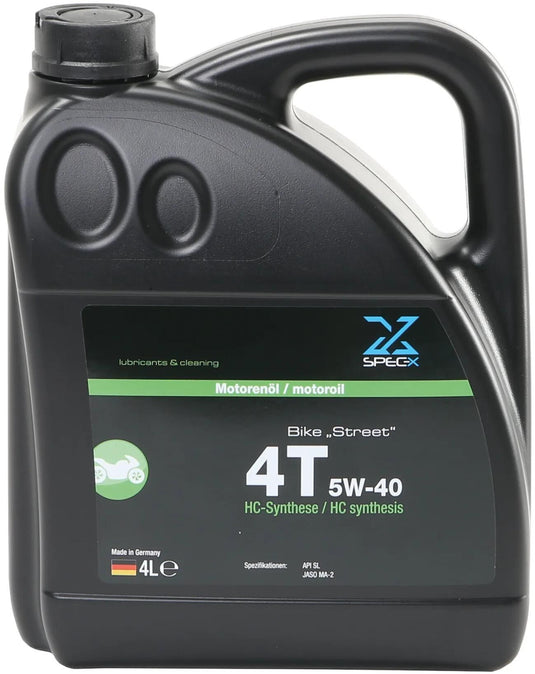Spec-x motoröl bike 4t street motor oil 4t 5w-40 stree 4l bike