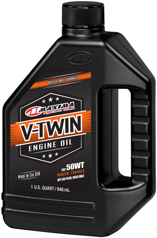 Maxima racing oils motorolie v-twin mineral motor oil maxima v-twin mineral sae 50w 946ml
