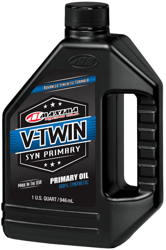 Maxima racing oils transmissie-olie v- twin synthetic primary oil 80w drive oil 80wt maxima 946ml v-twin full