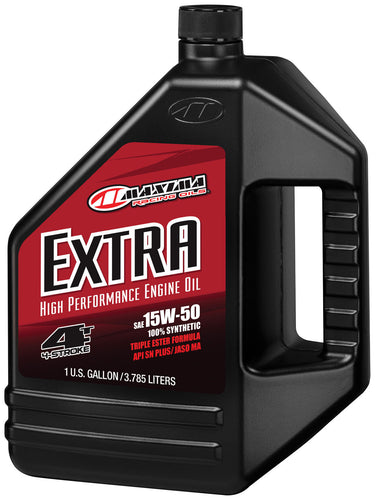 Maxima racing oils motorolie extra 100 % synthetisch 4t . motoroil 4t 15w-50 maxima 3.785l extra