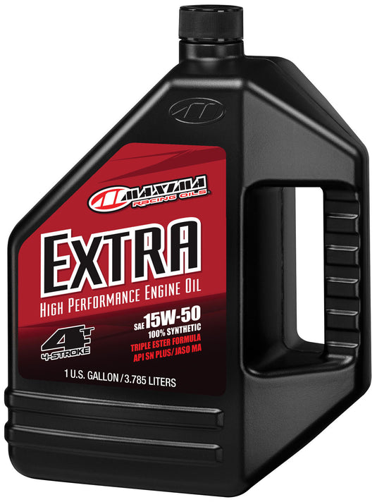 Maxima racing oils motorolie extra 100 % synthetisch 4t . motoroil 4t 15w-50 maxima 3.785l extra