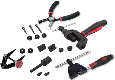 Bikeservice kettentrenn- und nietwerkzeugsatz profi montgwrkzstz chain bst 19tlg