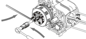 Bikeservice kupplungshalteschlüssel holding force clutch bst 4pin