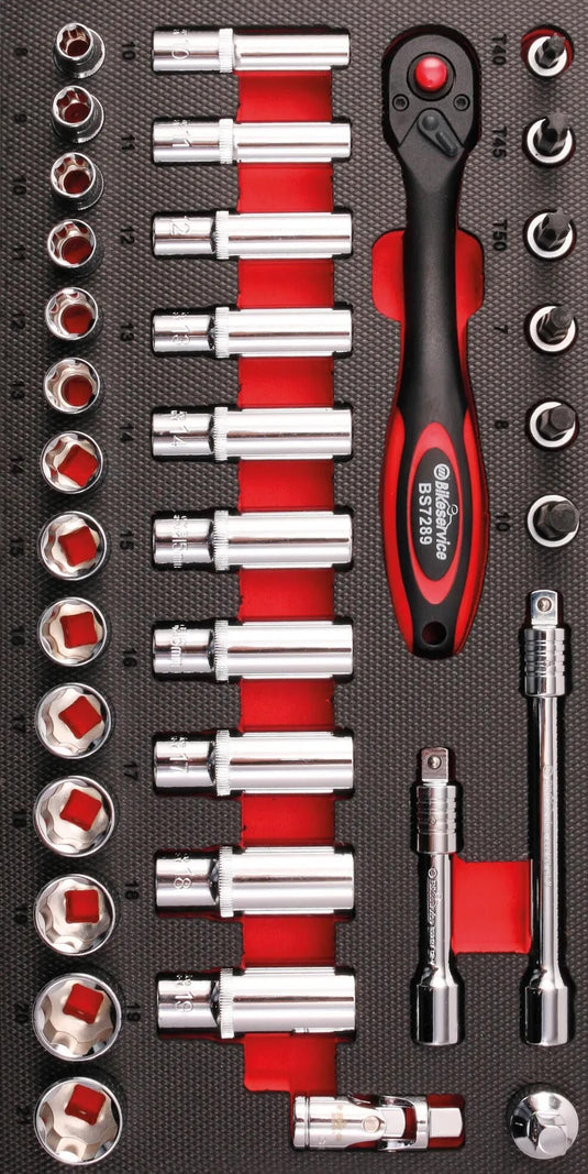 Bikeservice moduleinlage steckschlüssel moduleinl bst stkschlein 3 8 36tlg