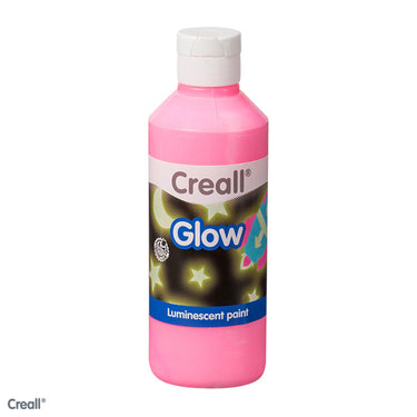 Creall -glow verf 250ml roze