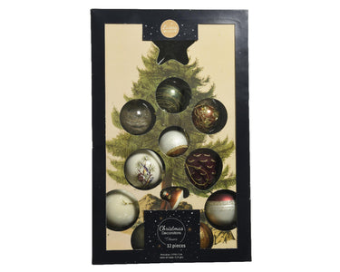 Decoris luxe kerstballen mix glas assorti van natuur tinten