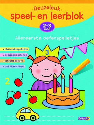 Deltas reuzeleuk speel- en leerblok allereerste oefenspelletjes 2-3