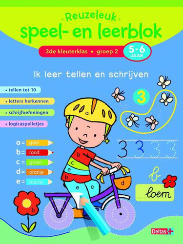 Deltas reuzeleuk speel- en leerblok ik leer tellen en schrijven 5-