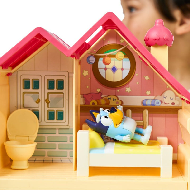 Afbeelding laden in galerijviewer, Moose toys bluey mini speelhuis met meubels en speelfiguur

