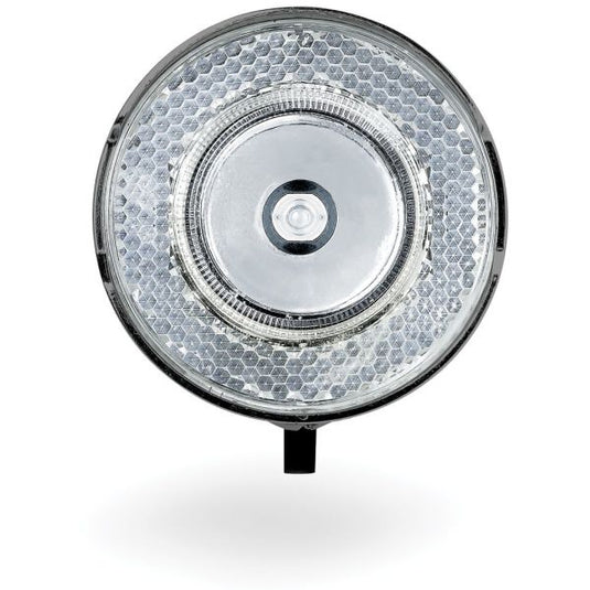Axa led voorlicht koplamp 706 batterij 15 lux dark chrome blister