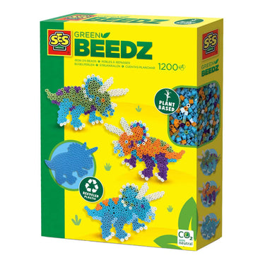 Ses creative ses green beedz - strijkkralenset triceratops dino