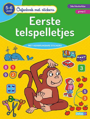 Deltas oefenboek met stickers-eerste telspelletjes 5-6 jaar