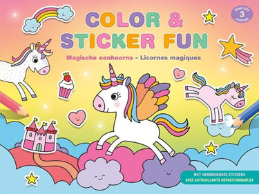 Deltas color sticker fun - magische eenhoorns