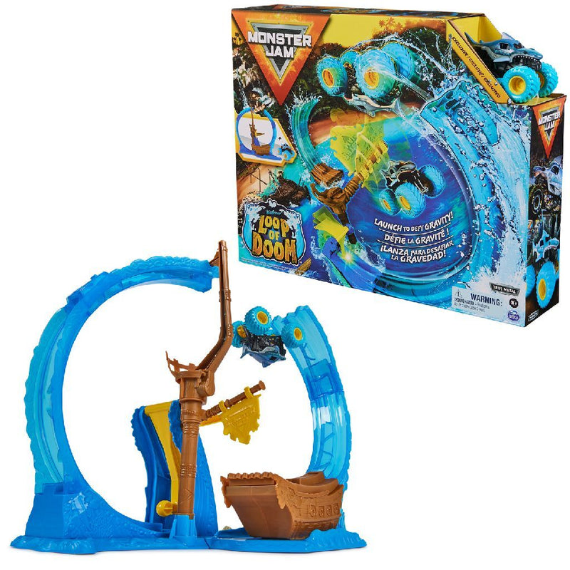 Load image into Gallery viewer, Monster jam megalodon loop of doom stuntspeelset
