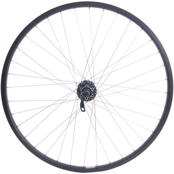 Load image into Gallery viewer, Shimano voorwiel 28 29 622x19c ryde andra 30 velg met fh-m525 naaf voor 6 bouts remschijf - zwart
