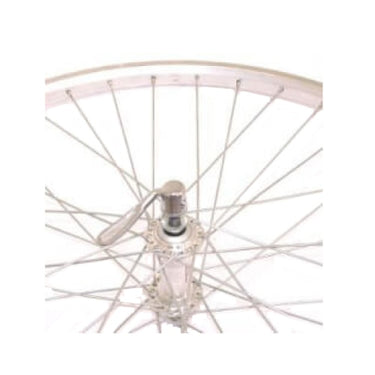 Sunrace voorwiel 28 sp. alu trek basic zilver uitval naaf