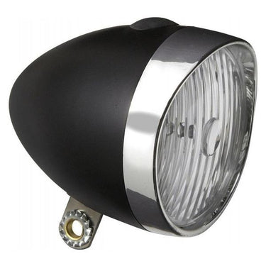 Edge koplamp retro 3 led - aan uit - incl. batterijen - zwart chroom
