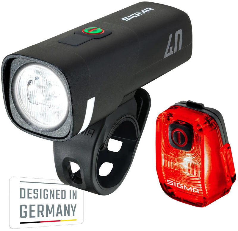 Load image into Gallery viewer, Sigma sport leuchten-set aura 40 hiro 10 sigma battery light set aura 40 + hiro 10
