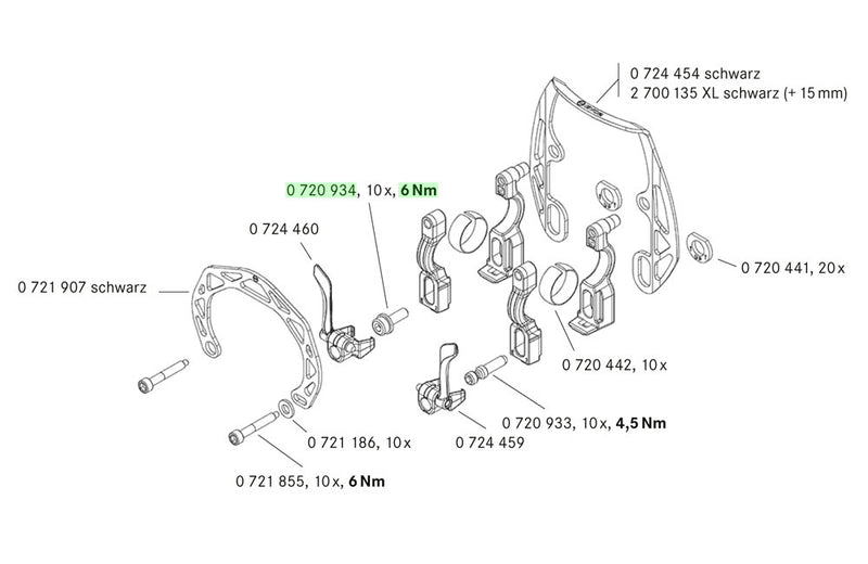 Load image into Gallery viewer, Magura central fixing bolt evo2 evolution adapter m6 t25
