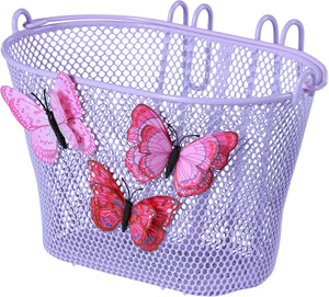 Basil Jasmin Butterfly - kinderfietsmand - voorop of achterop - lila