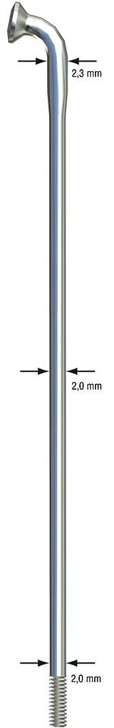 Sapim spaak strong spoke strong sst 204mm black