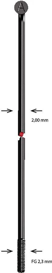Alpina spaak spoke stainless steel 2x89mm