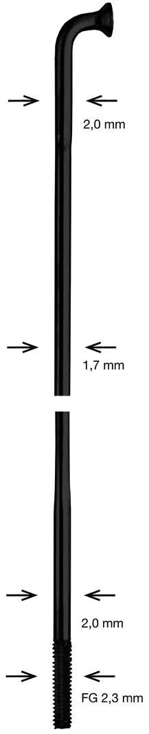 Alpina spaak spoke sst db 2x1,7x2mm 292mm b