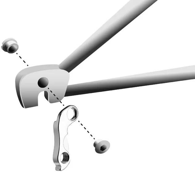 Load image into Gallery viewer, Union schaltauge dropout hg-228 incl. screws
