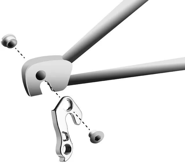 Load image into Gallery viewer, Union schaltauge dropout hg-258 incl. screws
