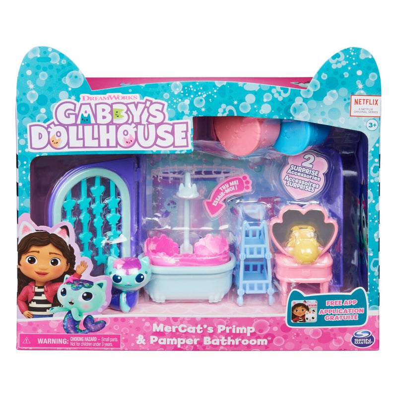 Load image into Gallery viewer, Gabby's dollhouse gabby #039;s dollhouse mercats primp and pamper badroom
