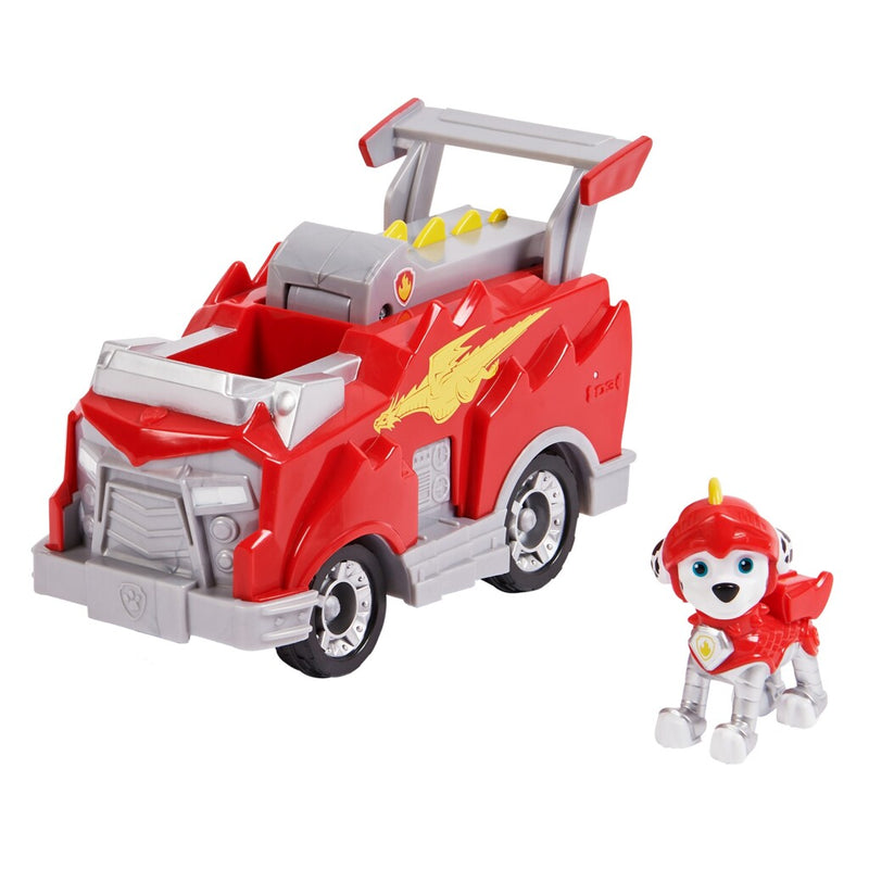 Load image into Gallery viewer, Paw Patrol Rescue Knights Marshall + Deluxe Voertuig
