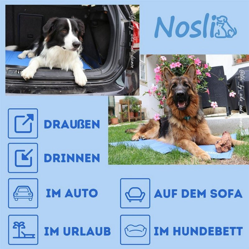 Load image into Gallery viewer, Nosli zelfkoelende koelmat voor honden en katten 76x103 cm zeeblauw
