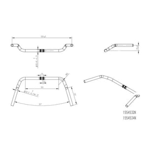 Primax stuur e utrecht ø25.4mm 560mm - zwart