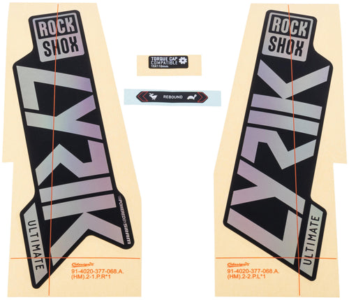 Rockshox decor set signatur series decal set rs lyrik ult. rainbow