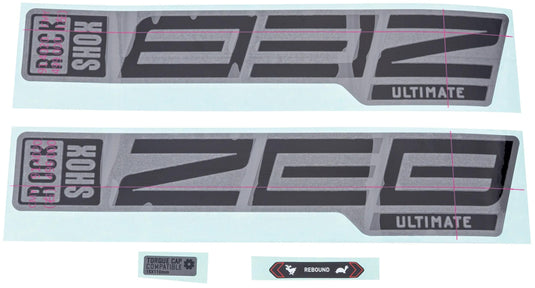 Rockshox decor set signatur series decal set rs zeb ult. black