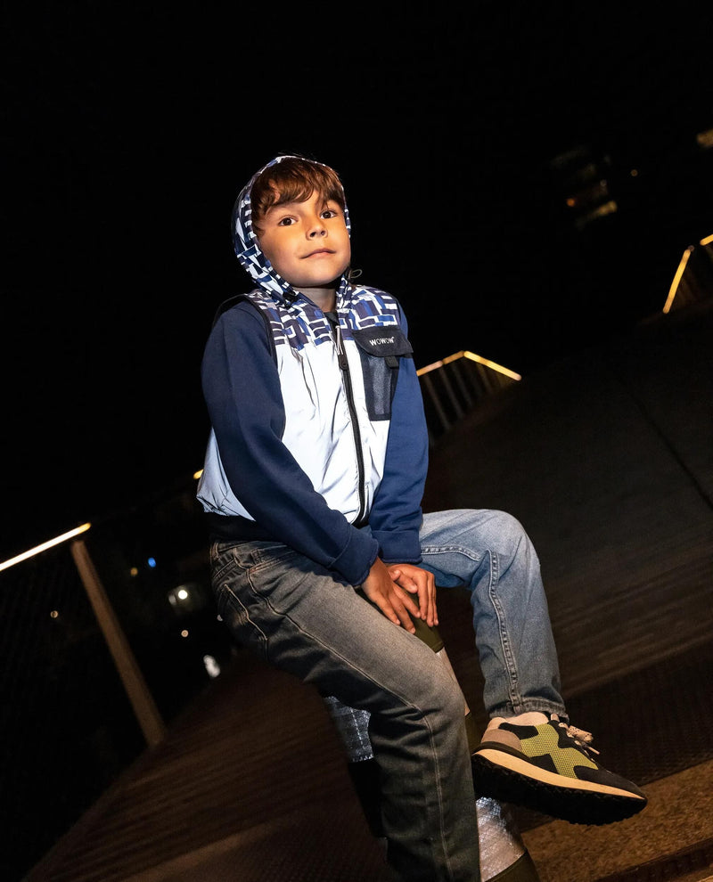 Load image into Gallery viewer, Wowow weste yoho jacket blue fr reflective children yoho blue fr gr. xl
